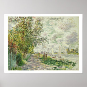 Poster Claude Monet   The Riverbank at Gennevilliers