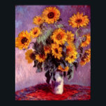Poster Claude Monet - Vie morte : Tournesols<br><div class="desc">Encore de la vie : Tournesols de Claude Monet. Grand tableau intitulé Still life : Sunflowers,  réalisé par Claude Monet.</div>