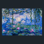 Poster Claude Monet - Water Lilies, 1919,<br><div class="desc">Claude Monet célèbre peinture, Water Lilies, 1919</div>