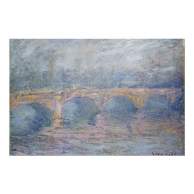 Poster Claude Monet | Waterloo Bridge, Londres, à Sunset (Devant)