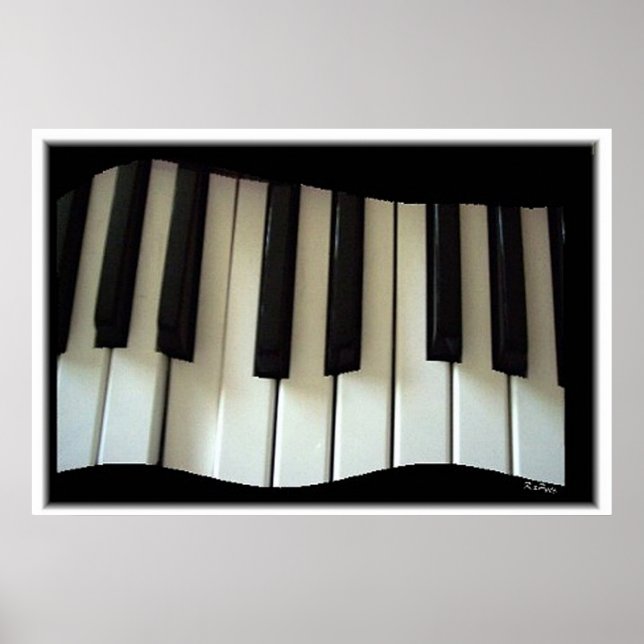 Poster Clavier en mouvement (Devant)