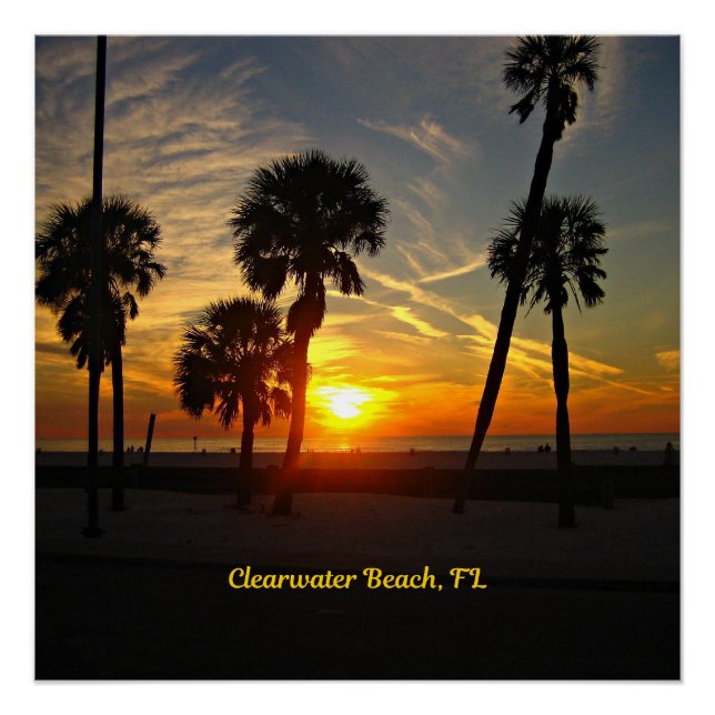Poster Clearwater Beach, Floride (Devant)