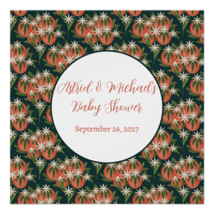 Poster Clémentine Little Cutie  Baby shower à thème Citru