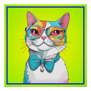 Poster Clipart d'illustration de chat