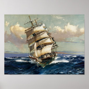 Poster Clipper en laine Satamis