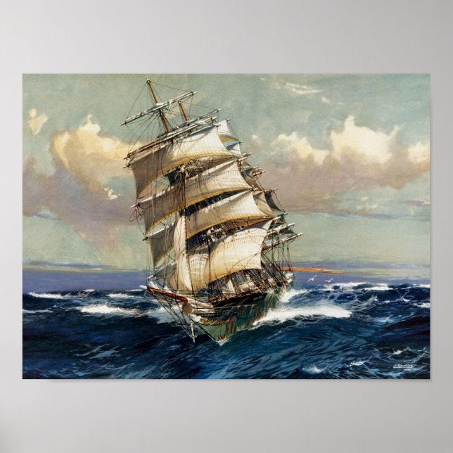 Poster Clipper en laine Satamis (Devant)