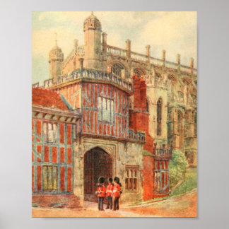 Poster Cloîtres en fer à cheval, Château de Windsor, Angl