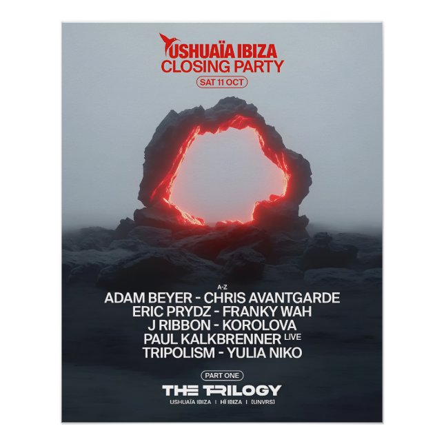 Poster Closing party Ushuaïa Ibiza (Devant)