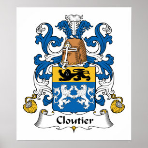 Poster Cloutier Family Crest
