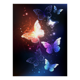 Poster Clowing Night Butterflies