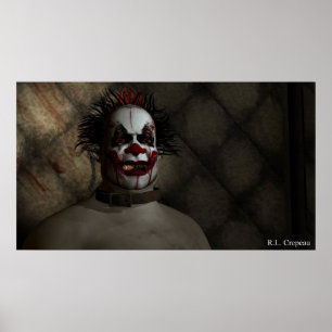 Poster Clown dans une cellule rembourrée
