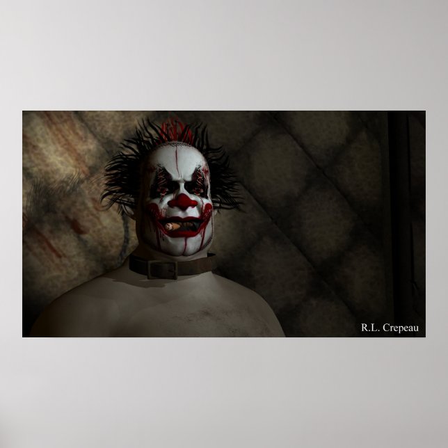 Poster Clown dans une cellule rembourrée (Devant)