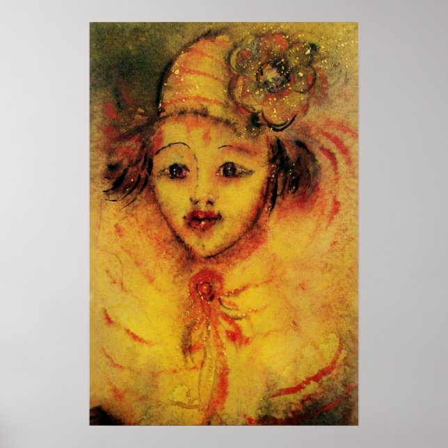 POSTER CLOWN EN JAUNE (Devant)