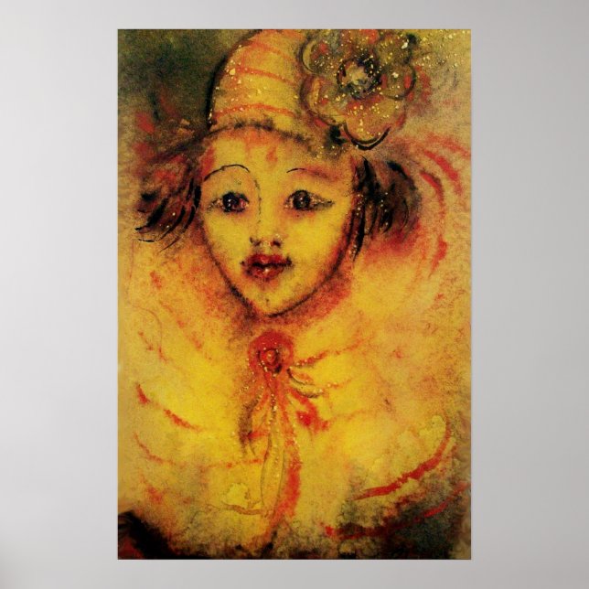 POSTER CLOWN EN JAUNE (Devant)