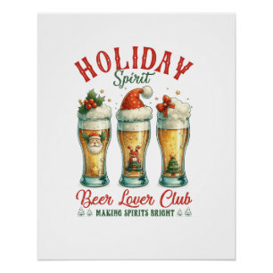 Poster Club d'amoureux de la bière Xmas Gier