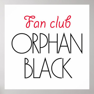 Poster Club de fan noir orphelin