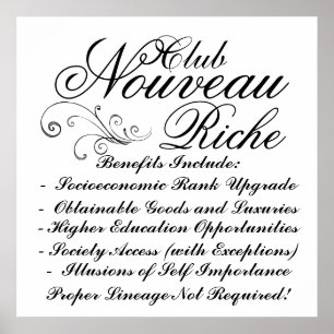 Poster Club Nouveau Riche