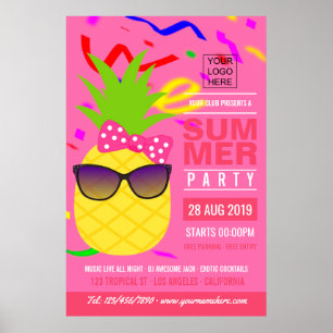 Poster Club Summer Music Festival ajouter un logo publici