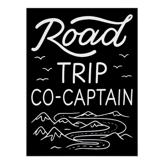 Poster Co-capitaine de road trip I - Navigateur de campin (Devant)