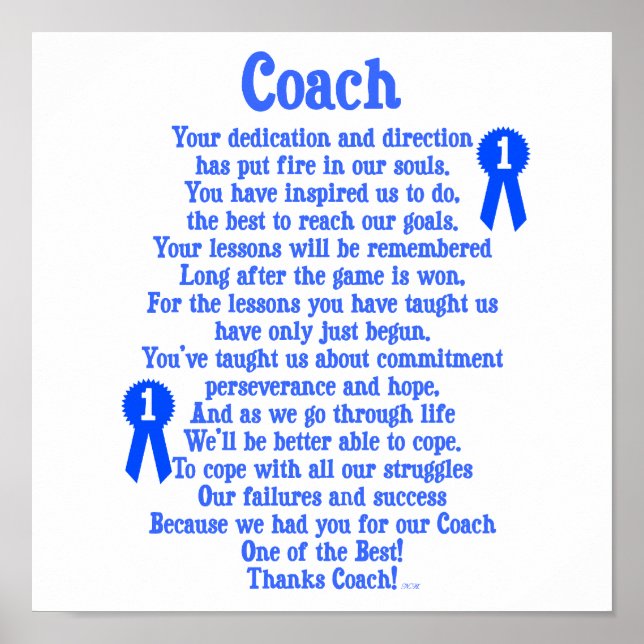Poster Coach Thank You (Devant)