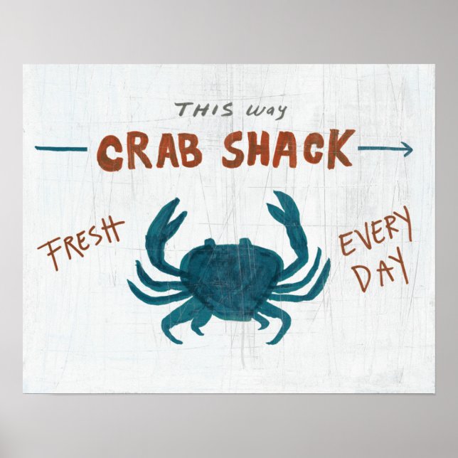 Poster Coastal Art | Crab Shack (Devant)