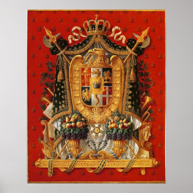 Poster Coat of Arms of Italy, design for a tapestry (Devant)