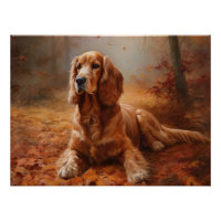 Cocker Spaniel en automne feuilles chute inspire