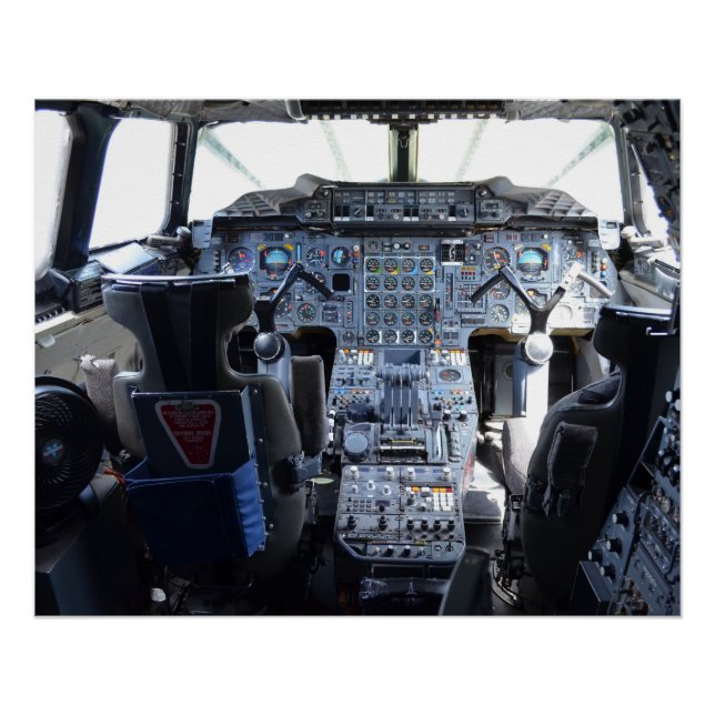 Poster Cockpit d'avion (Devant)