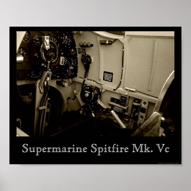 Poster Cockpit Spitfire Supermarine (Devant)