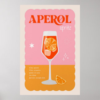 Poster cocktail Aperol Spritz
