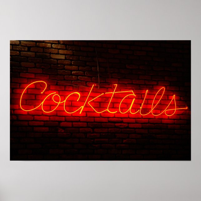 Poster Cocktails en brique (Devant)