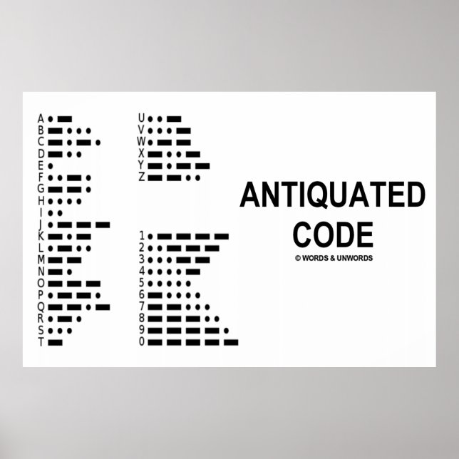 Poster Code antique (Code international du morse) (Devant)