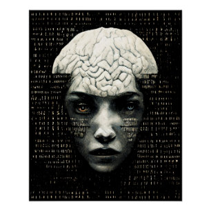 Poster Code binaire de l'homme matriciel