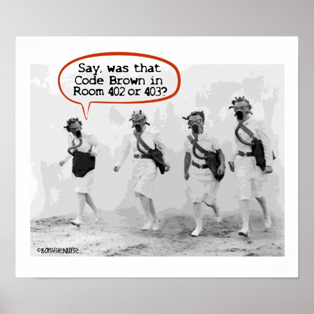 Poster Code Brown pour les infirmières (Devant)