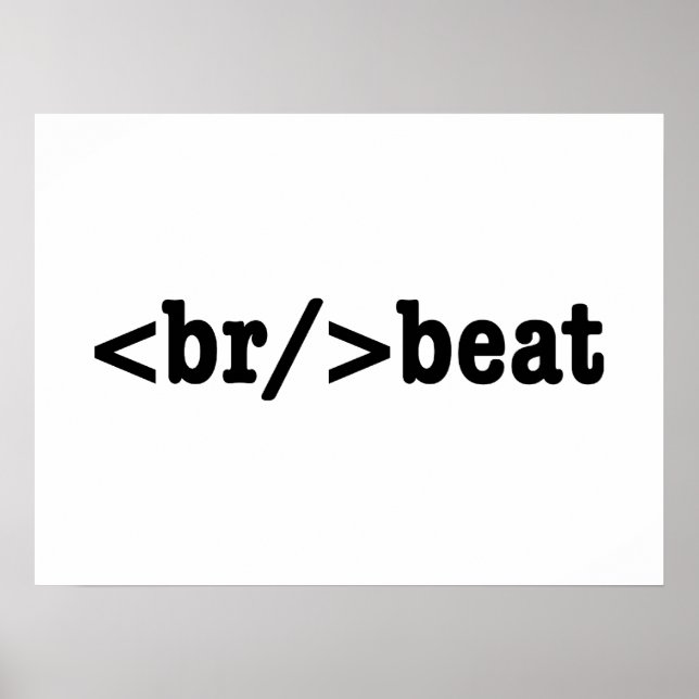 Poster code HTML breakbeat (Devant)