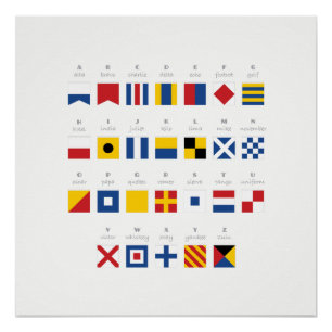 Poster Code international d'alphabet de signaux