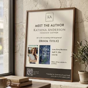 Poster Code QR de signature de livre personnalisé pour l'
