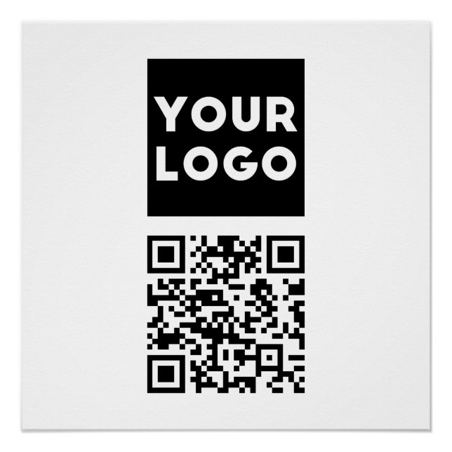 Poster Code QR modifiable et logo ou image de votre entre (Devant)