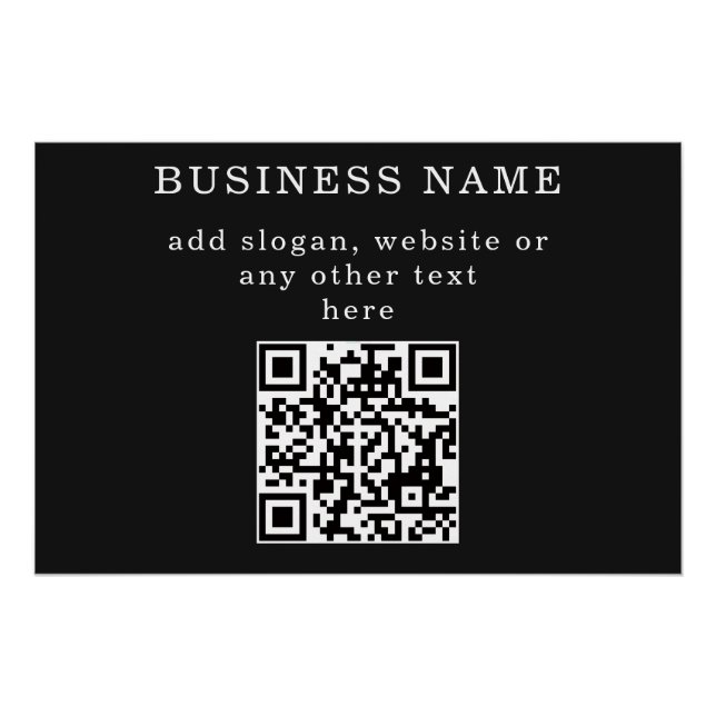 Poster Code QR promotionnel d'entreprise  (Devant)