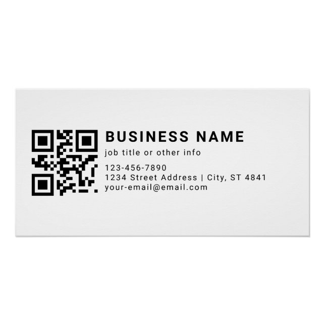 Poster Code QR promotionnel d'entreprise (Devant)