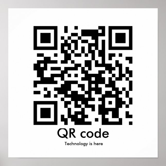 Poster Code QR, Technologie est ici (Devant)