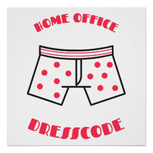 Poster code vestimentaire du bureau à domicile