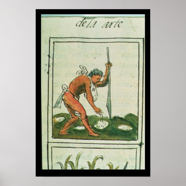 Poster Codex florentin par Bernardino de Sahagun (Devant)