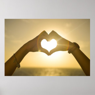 Poster coeur-642068. COEUR MAINS SUNSET PHOTOGRAPHIE ARRI