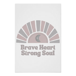 Poster Cœur Brave Âme Forte Inspiration Bohème