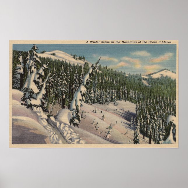 Poster Coeur d'Alene, ID - Coeur d'Alene (Devant)