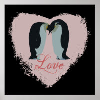 Poster Coeur d'Amour de Penguin