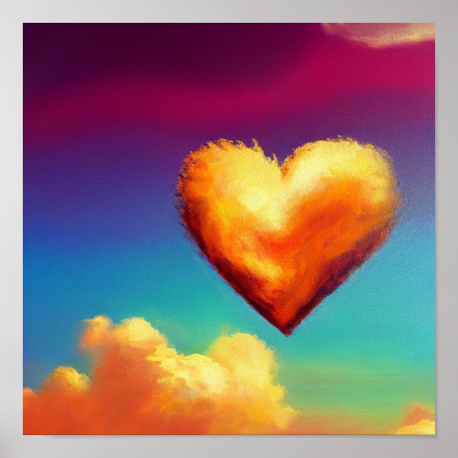 Poster Coeur de feu dans le ciel (Devant)