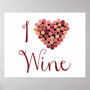 Poster Coeur de Vin Cork