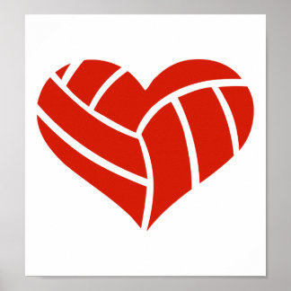 Poster Coeur de volley-ball